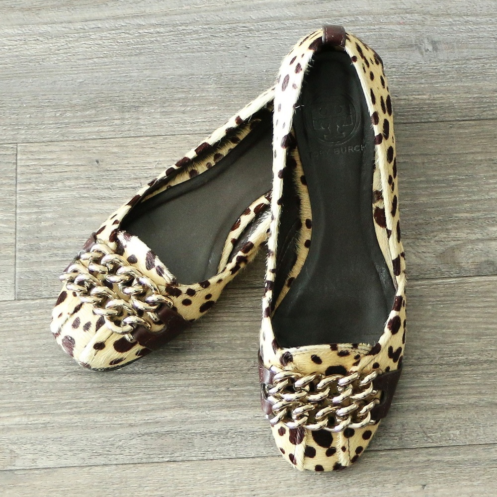 MILA ❤️Tory Burch Calf Hair Hana Leopard Flats❤️